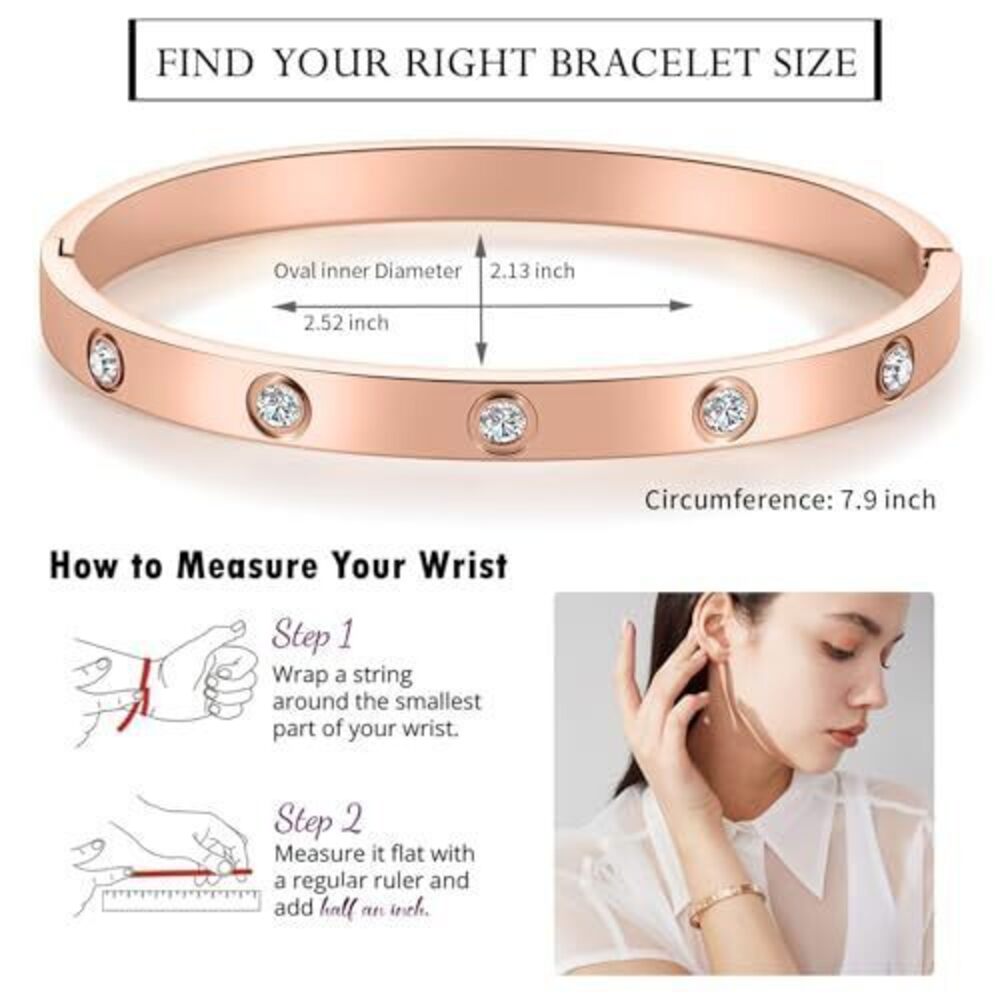 1375 18K Gold-Plated Love Friendship Bracelets Trendy Stainless Steel - Picture 4 of 6